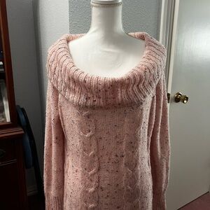 Soho New York Company Cozy Pink Cable Knit Sweater
